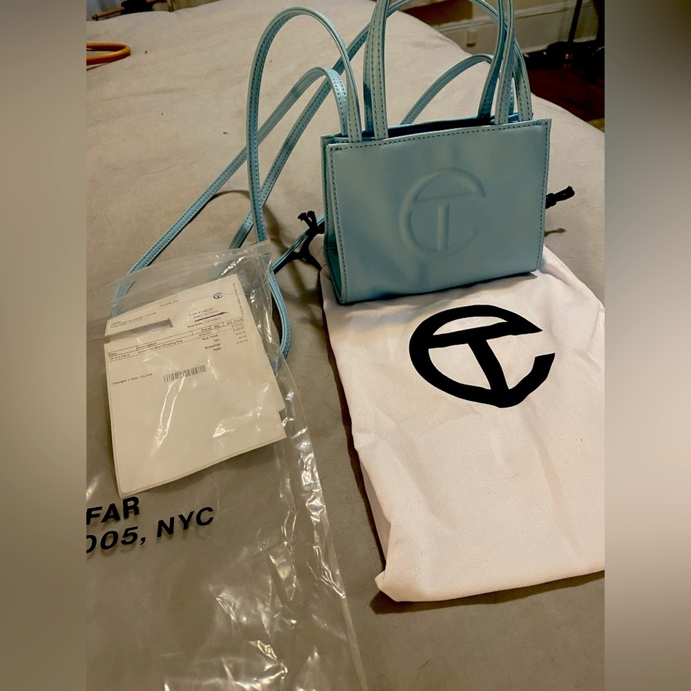 Telfar Small Light Blue Shopping Bag